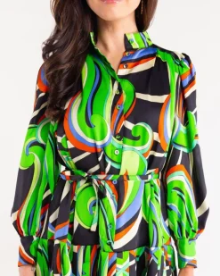 Hot Reagen Dress In Kimono Mini