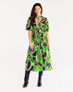 Cheap Shelbi Dress In Kimono Midi