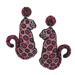 Online Pink Leopard Earrings Jewelry