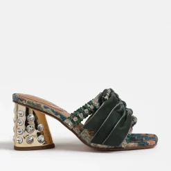 Cheap Vera Block Heel Mule Heel