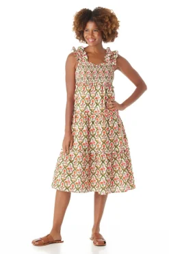 Outlet Brayden Dress Garden Lattice Midi