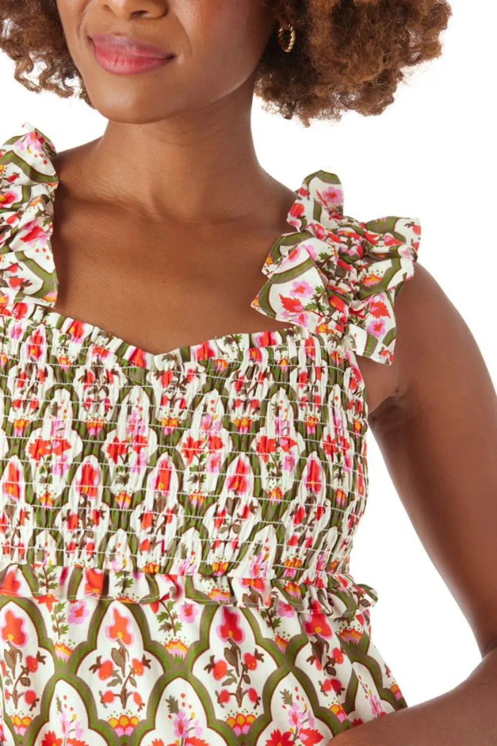 Outlet Brayden Dress Garden Lattice Midi