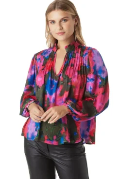Store Gabby Blouse Blurred Floral Blouses