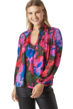 Store Gabby Blouse Blurred Floral Blouses