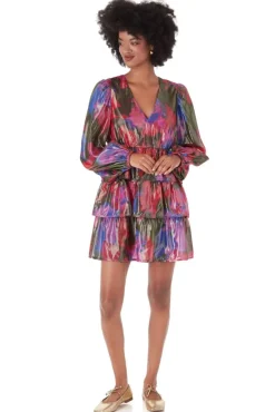 Sale Lauren Dress Blurred Floral Mini