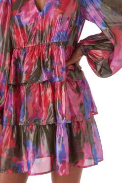Sale Lauren Dress Blurred Floral Mini