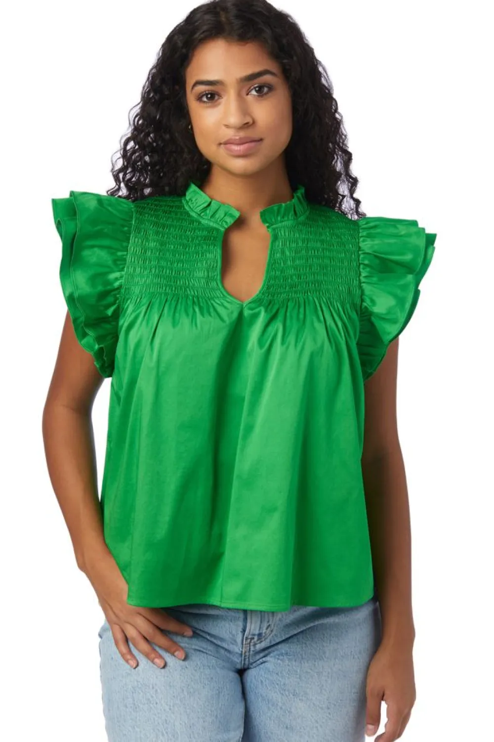 Fashion Layla Top - Bright Fern Blouses