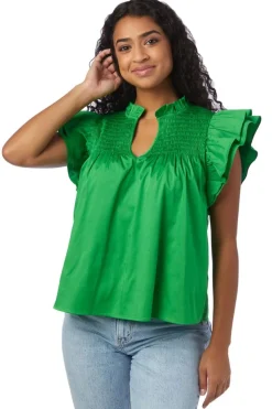 Fashion Layla Top - Bright Fern Blouses