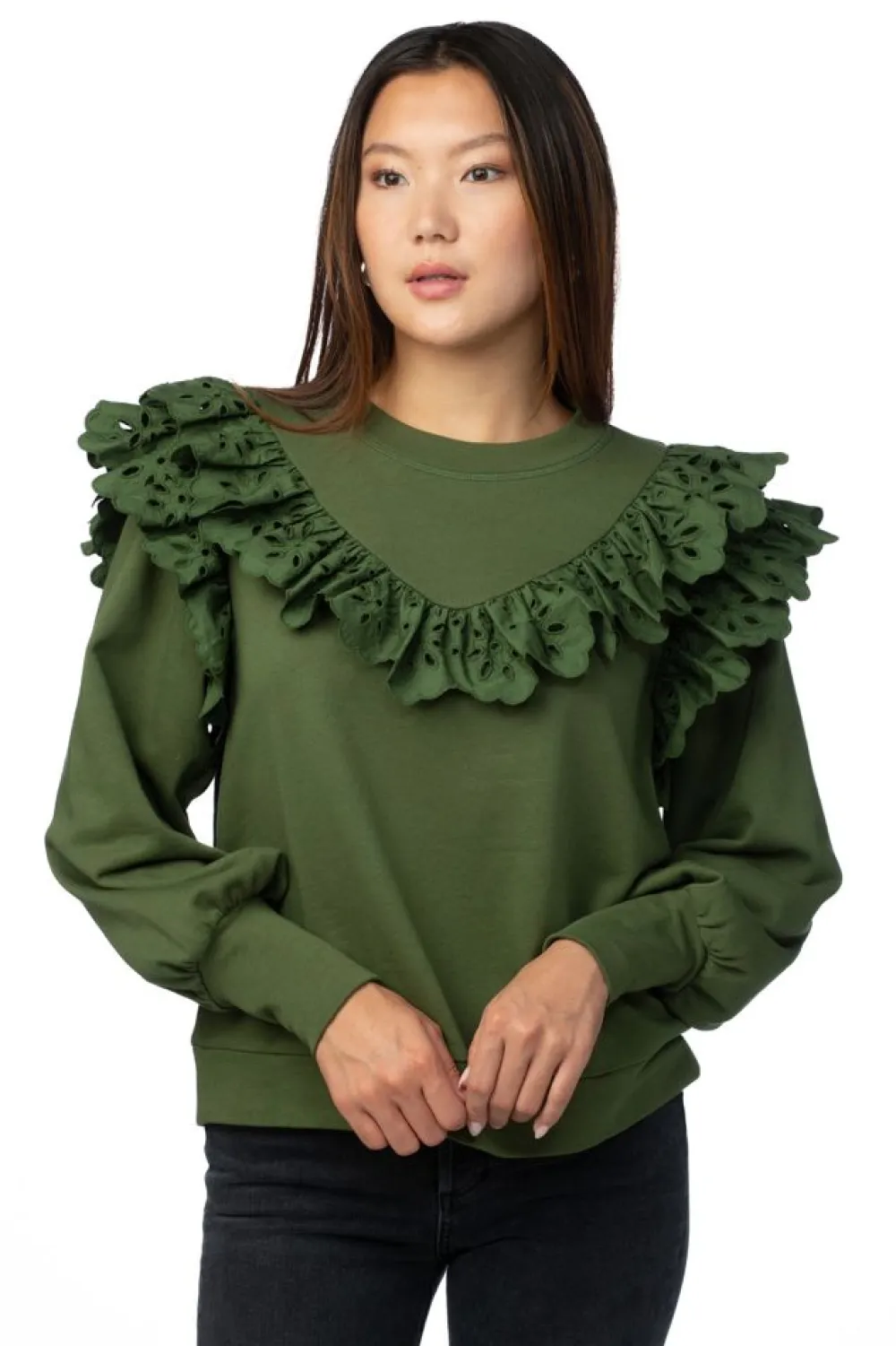 Online Ollie Jumper Moss Sweatshirts
