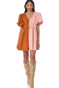 Sale Raines Dress Salmon/Clay Mini