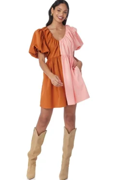 Sale Raines Dress Salmon/Clay Mini
