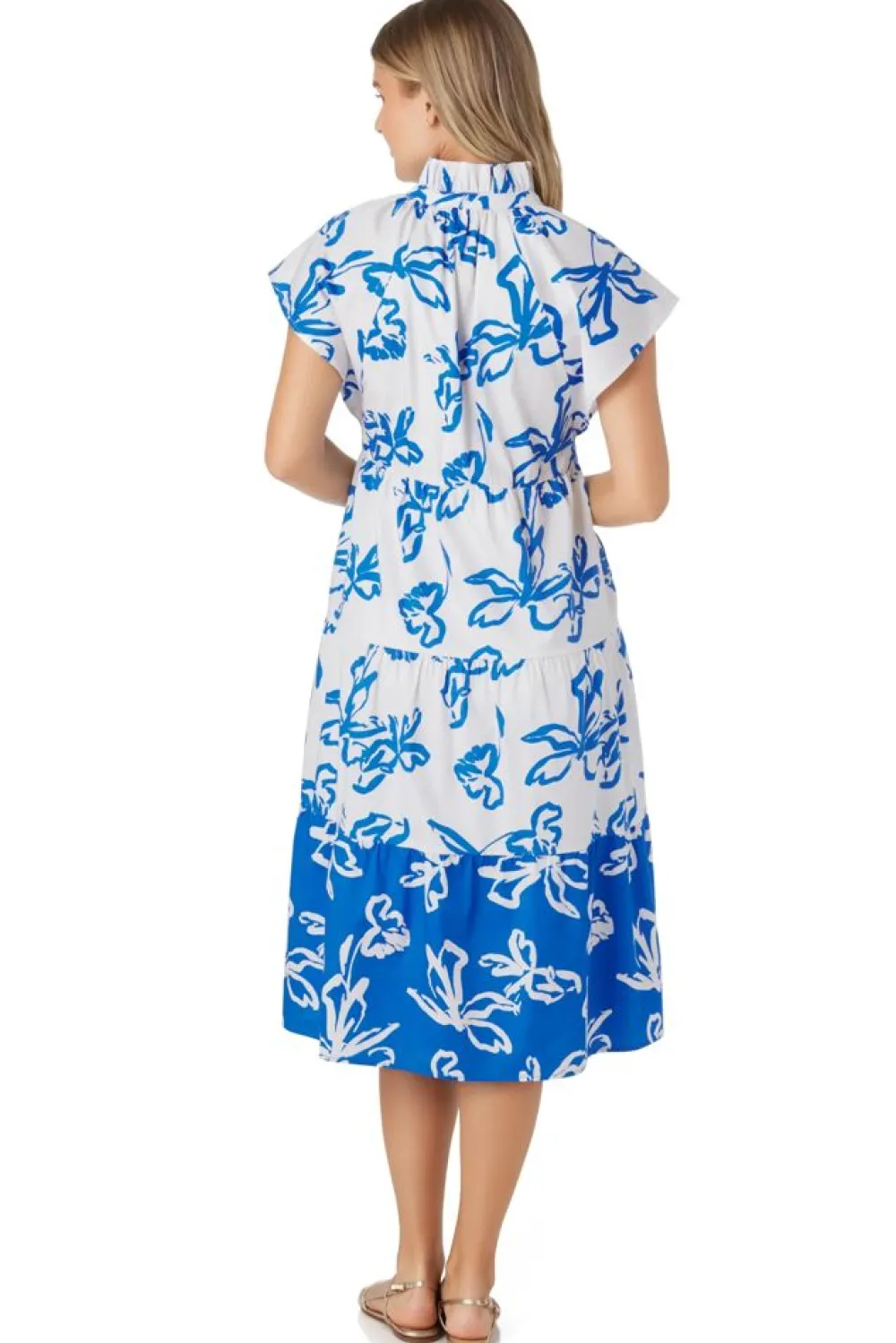 Clearance Watts Dress Park Foral Mix Midi