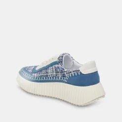 Shop Dolen Navy Multi Woven Sneakers Sneaker