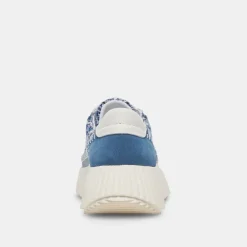 Shop Dolen Navy Multi Woven Sneakers Sneaker