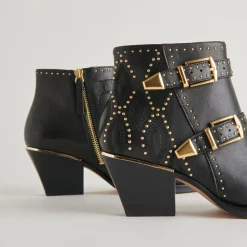 Shop Ronnie Studded Black Booties Boot
