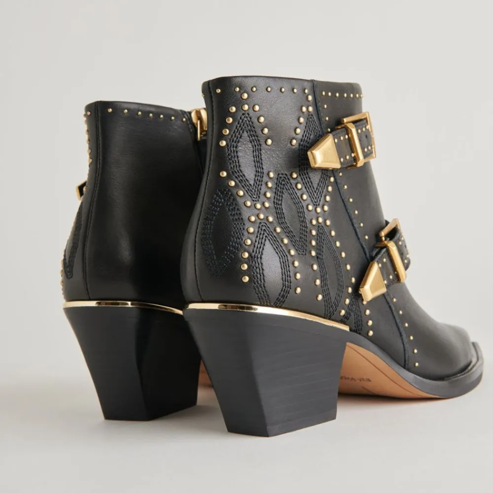 Shop Ronnie Studded Black Booties Boot
