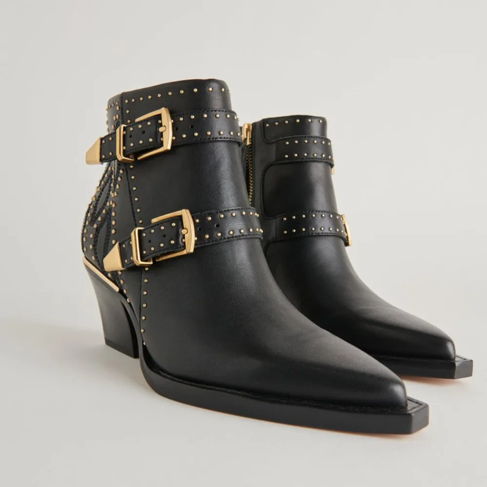Shop Ronnie Studded Black Booties Boot