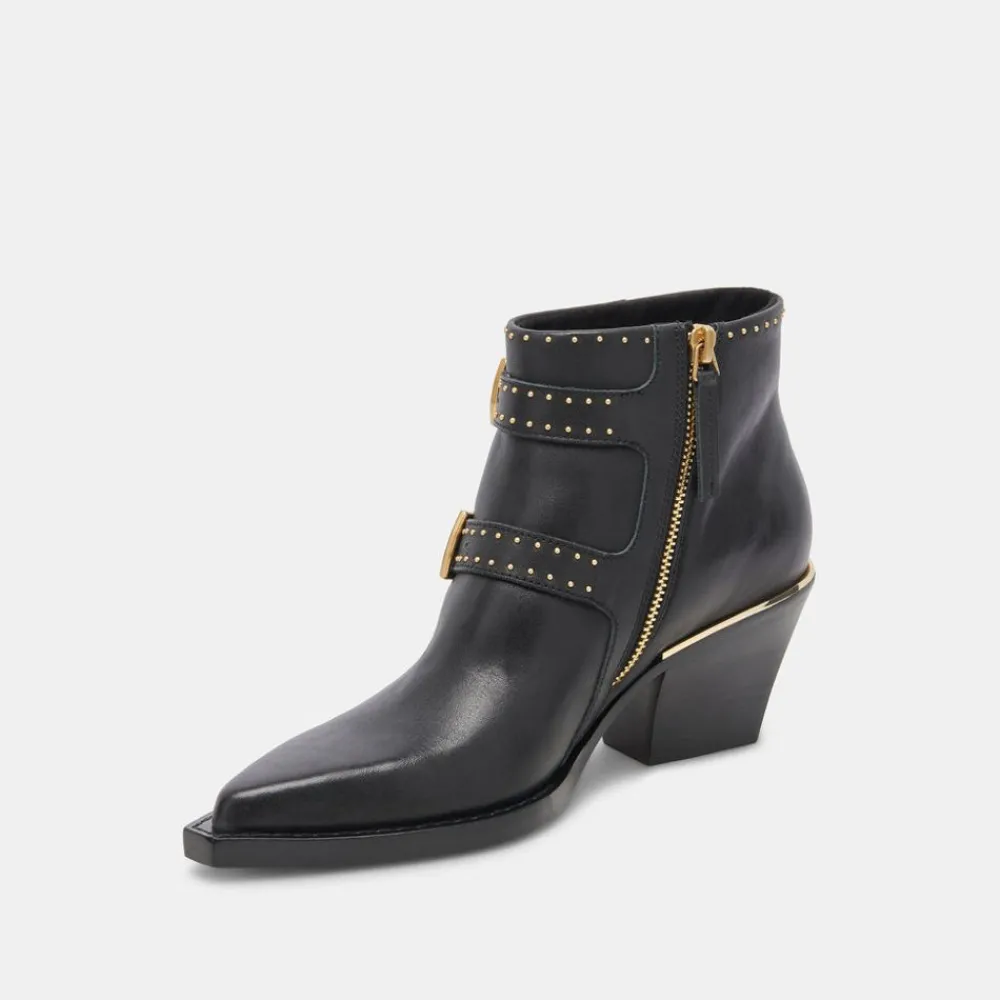 Shop Ronnie Studded Black Booties Boot