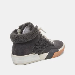 Store Zilvia Plush Sneakers Anthracite Suede Sneaker
