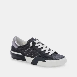 Best Zina Black Perforated Sneaker
