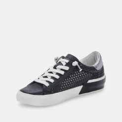 Best Zina Black Perforated Sneaker