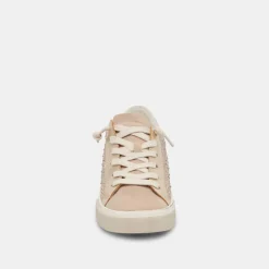 Flash Sale Zina Crystal Gold Suede Sneaker