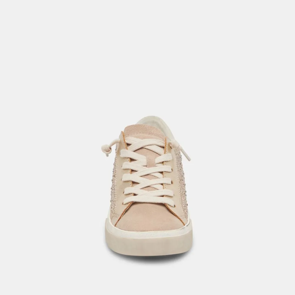 Flash Sale Zina Crystal Gold Suede Sneaker