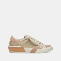 Hot Zina Gold Leather Sneaker