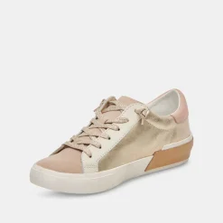 Hot Zina Gold Leather Sneaker