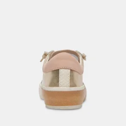 Hot Zina Gold Leather Sneaker