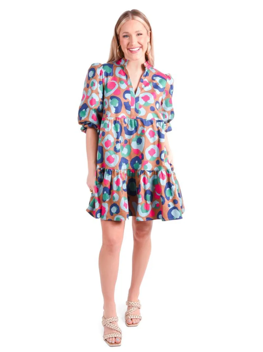 Cheap Frankie Dress Meadowbrook Spot Cheetah Mini