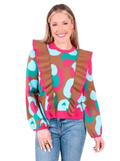 Fashion Lillian Sweater Meadowbrook Spot Cheetah Sweaters