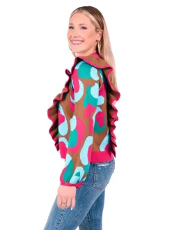 Fashion Lillian Sweater Meadowbrook Spot Cheetah Sweaters