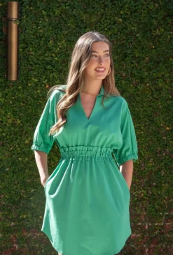 Clearance Palmer Dress Ming Green Mini