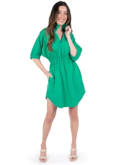 Clearance Palmer Dress Ming Green Mini
