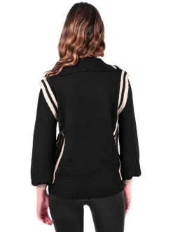 Hot Poppy Pullover Sweater Black Monogram Sweaters