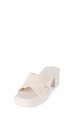 Discount Bubblegum Cream Shiny Sandal