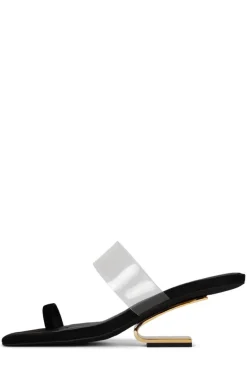 Cheap Calculate Black Suede Sandal Sandal
