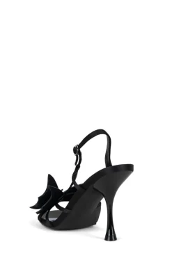 Cheap Emotions Black Satin Heel