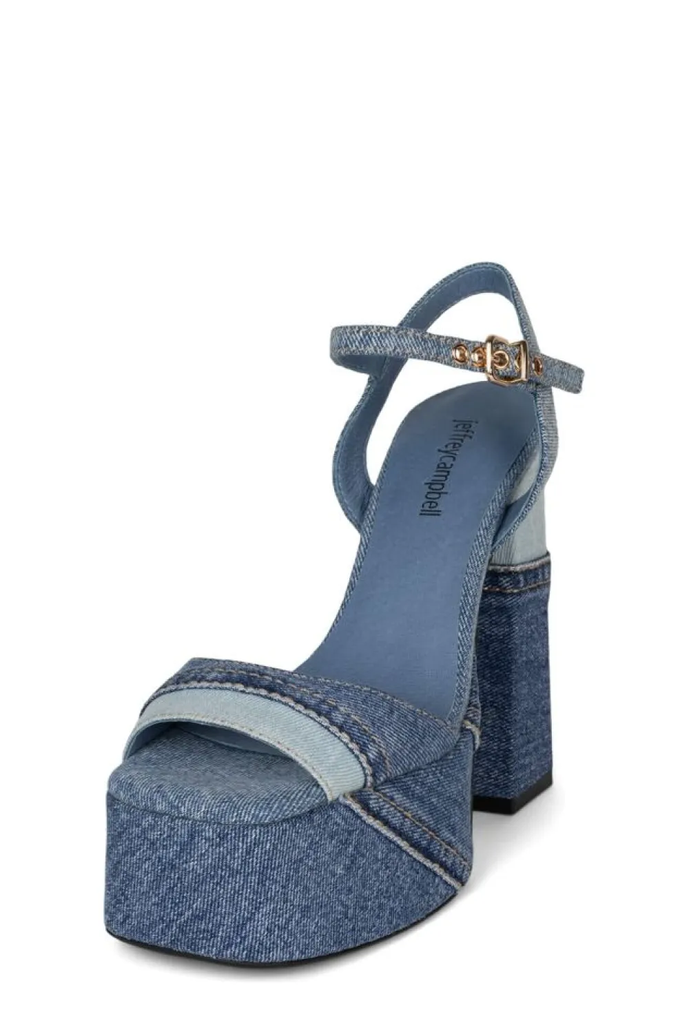 Online Girlfriend Blue Denim Platform Heel