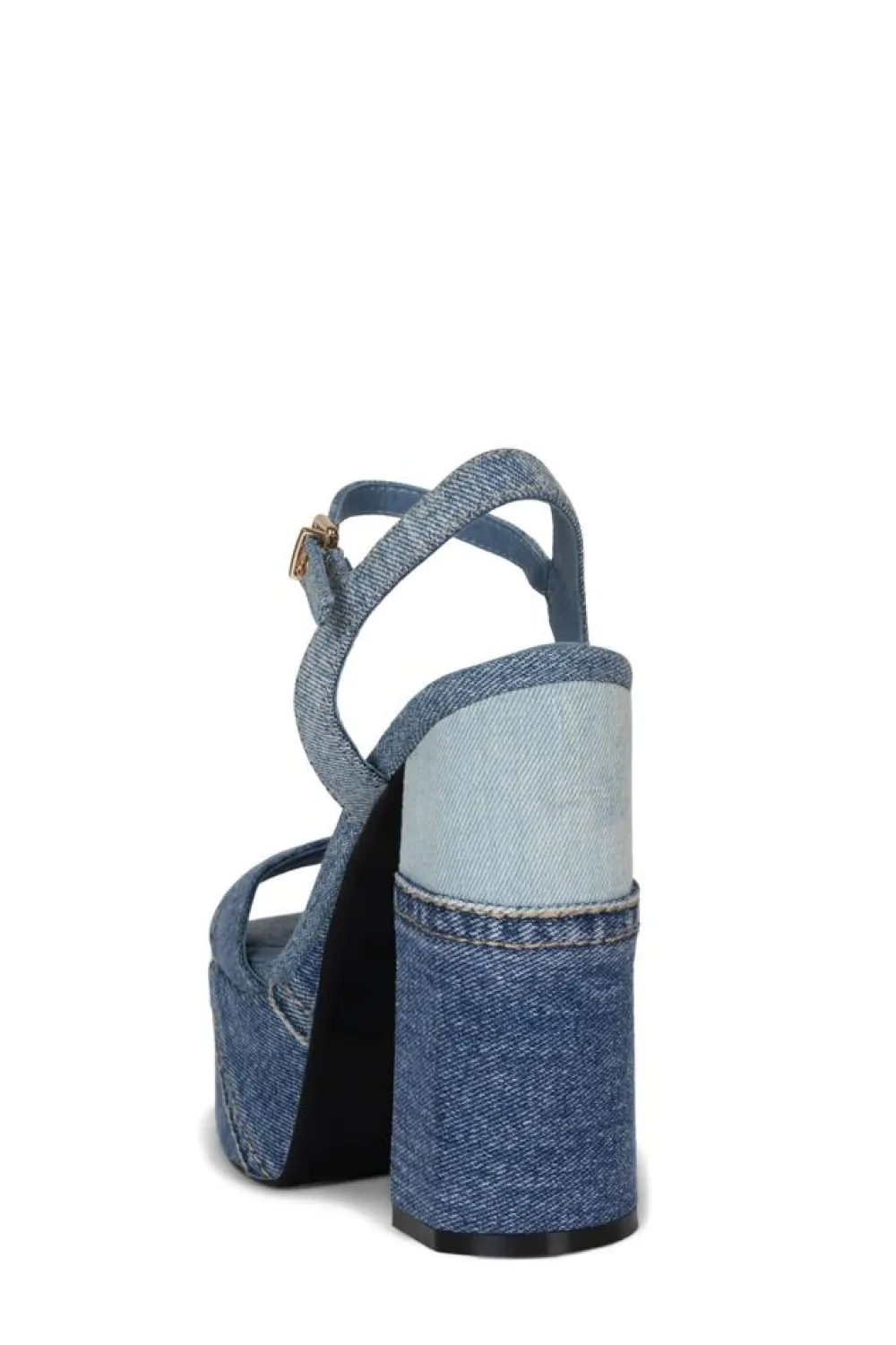 Online Girlfriend Blue Denim Platform Heel
