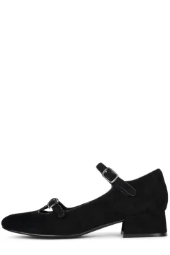 Fashion Musical Black Suede Heel