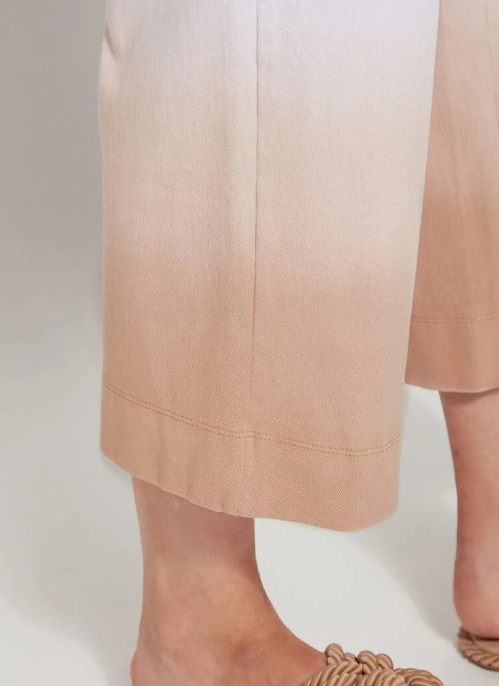 Flash Sale Dip Dye Ombre Wide Leg Crop Jeans