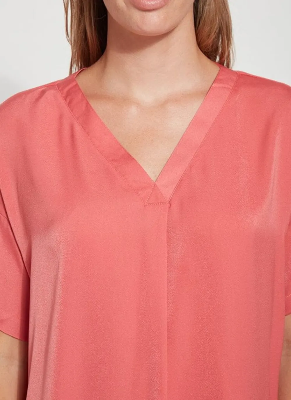 Sale Stevie Top Coral Touch Blouses