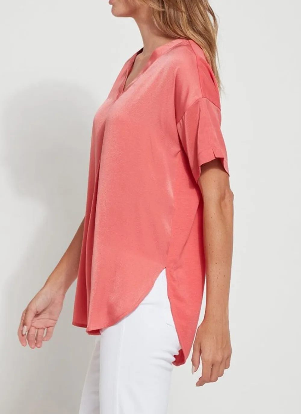 Sale Stevie Top Coral Touch Blouses