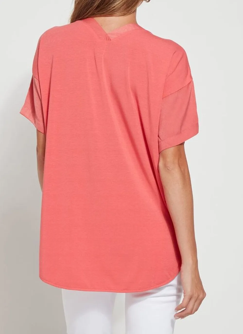Sale Stevie Top Coral Touch Blouses