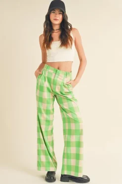 Store &Merci Green Apple Plaid Trouser Pants