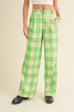 Store &Merci Green Apple Plaid Trouser Pants