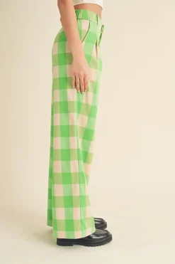 Store &Merci Green Apple Plaid Trouser Pants