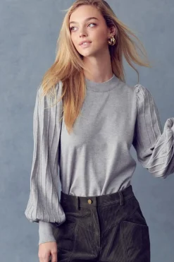 Shop &Merci James Stripe Texturepullover Blouses